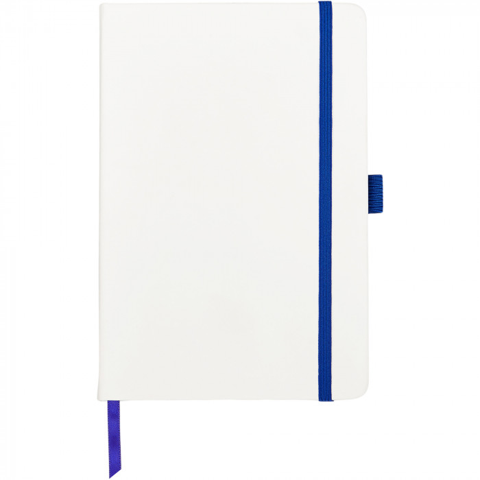 Блокнот ColorNote White, твердая обложка A5, 80 листов, белый с синим