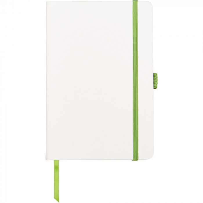 Блокнот ColorNote White, твердая обложка A5, 80 листов, белый и зеленое яблоко