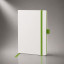Блокнот ColorNote White, твердая обложка A5, 80 листов, белый и зеленое яблоко