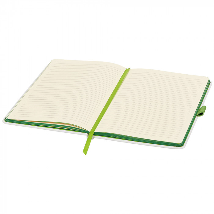 Блокнот ColorNote White, твердая обложка A5, 80 листов, белый и зеленое яблоко