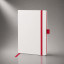 Блокнот ColorNote White, твердая обложка A5, 80 листов, белый с красным