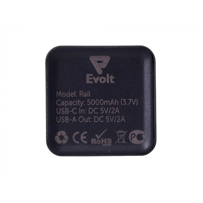 Внешний аккумулятор Rail, 5000 mAh, черный