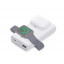 Внешний беспроводной аккумулятор 2-в-1 с функцией зарядки Apple Watch, QC/PD AtomIQ, 10000 мАч, белый
