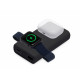 Внешний беспроводной аккумулятор 2-в-1 с функцией зарядки Apple Watch, QC/PD AtomIQ, 10000 мАч, черный Внешний беспроводной аккумулятор 2-в-1 с функцией зарядки Apple Watch, QC/PD AtomIQ, 10000 мАч, черный