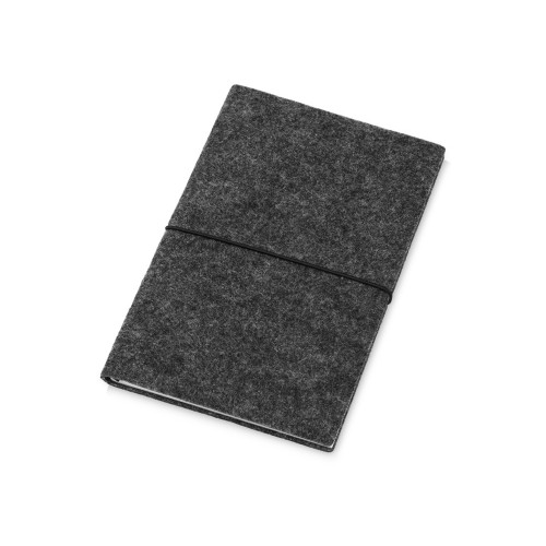 Блокнот из RPET-фетра А5 Felt, гибкая обложка, 80 листов 70 гр/м2 белой бумаги, темно-серый Блокнот из RPET-фетра А5 Felt, гибкая обложка, 80 листов 70 гр/м2 белой бумаги, темно-серый