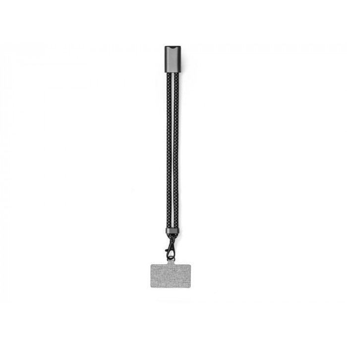 Ремешок-держатель для телефона с зарядным кабелем USB-C - USB-C Lany Wristband Charge Eco, серый