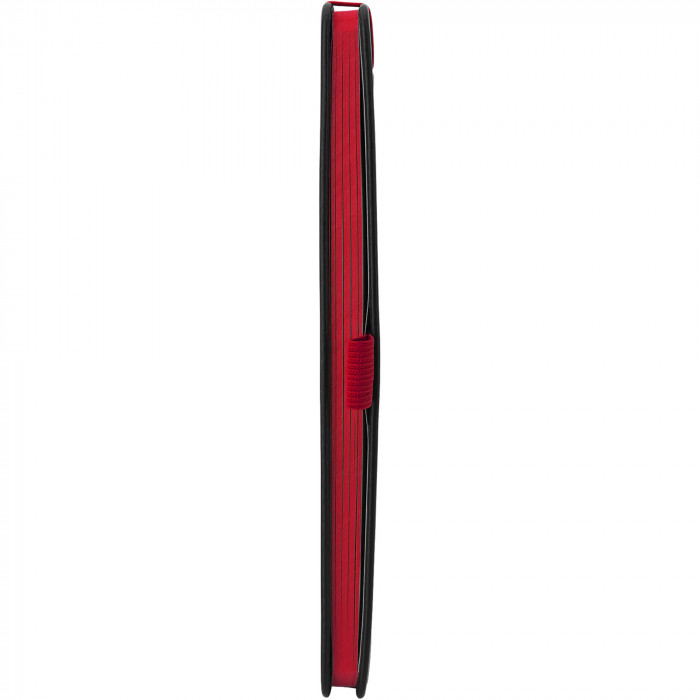 Блокнот ColorNote Black, твердая обложка A5, 80 листов, черный с красным (Р)