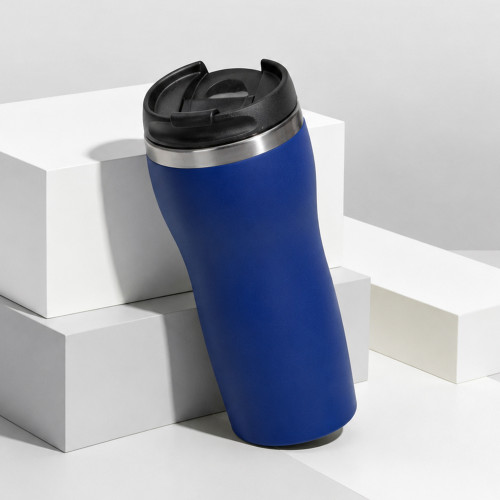 Термокружка Double wall mug C1, soft touch, 350 мл, синий (Р) Термокружка Double wall mug C1, soft touch, 350 мл, синий (Р)