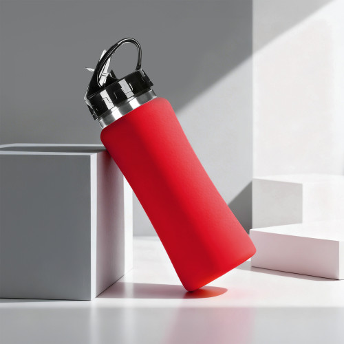 Бутылка для воды Bottle C1, сталь, soft touch, 600 мл, красный (Р) Бутылка для воды Bottle C1, сталь, soft touch, 600 мл, красный (Р)