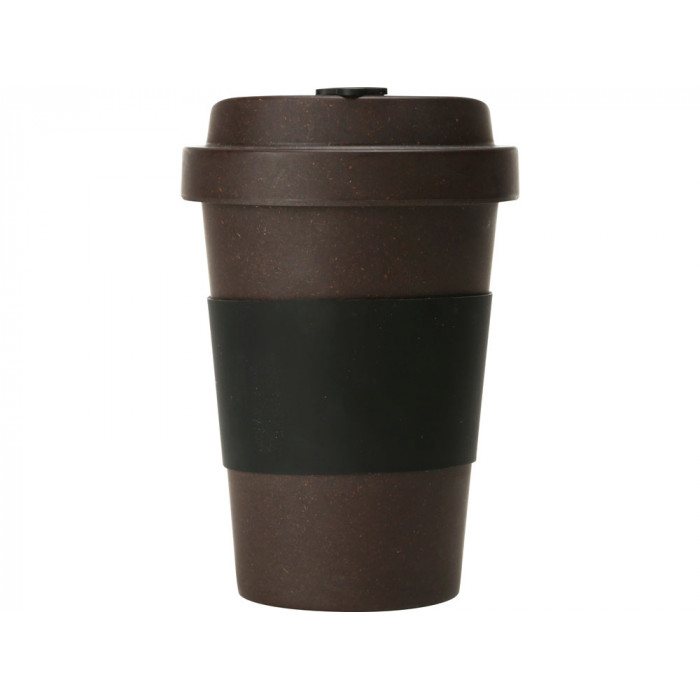 Стакан из кофе с силиконовой манжетой Latte, коричневый (Р)