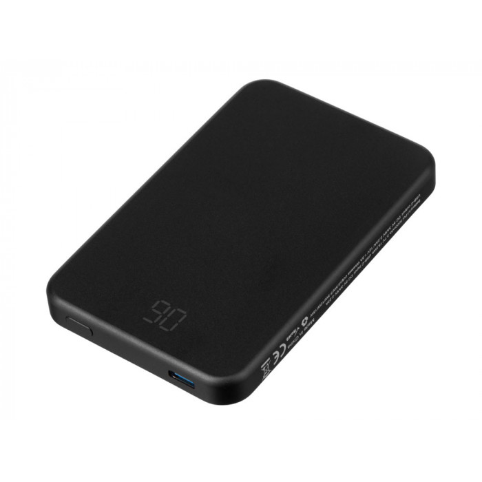 Магнитный беспроводной внешний аккумулятор Razor, 5000 mAh, металл, черный (Р)