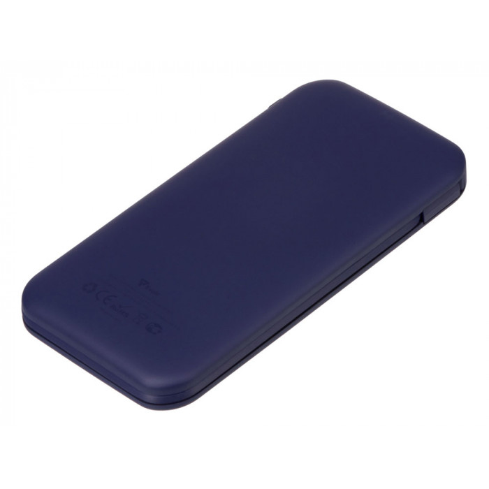 Внешний беспроводной аккумулятор с подсветкой лого Astro, 10000 mAh, темно-синий (Р)