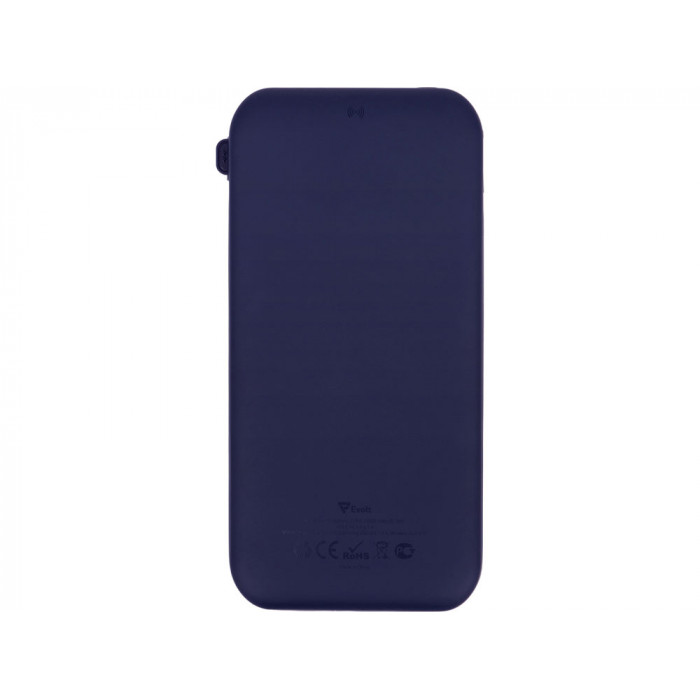 Внешний беспроводной аккумулятор с подсветкой лого Astro, 10000 mAh, темно-синий (Р)