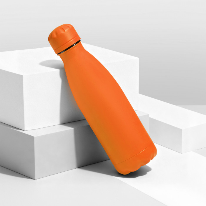 Вакуумная термобутылка Vacuum bottle C1, soft touch, 500 мл, оранжевый (Р)