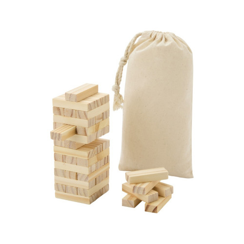 Jumble деревянная игра Падающая башня, натуральный