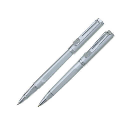 Набор Pierre Cardin PEN&PEN: ручка шариковая + роллер. Цвет - серебристый. Упаковка Е. Набор Pierre Cardin PEN&PEN: ручка шариковая + роллер. Цвет - серебристый. Упаковка Е.