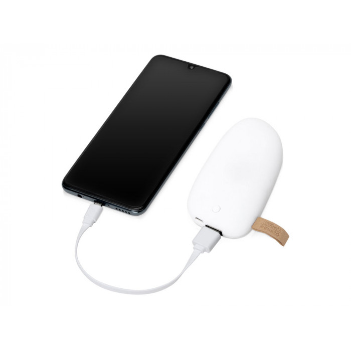 Внешний аккумулятор в форме камня Stone, 5200 mAh, белый (Р)