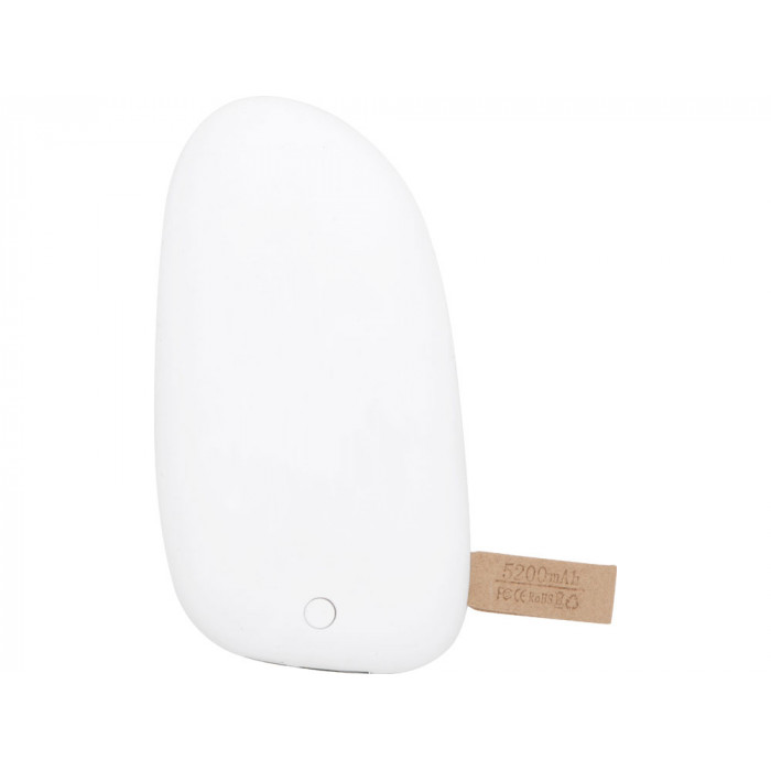 Внешний аккумулятор в форме камня Stone, 5200 mAh, белый (Р)