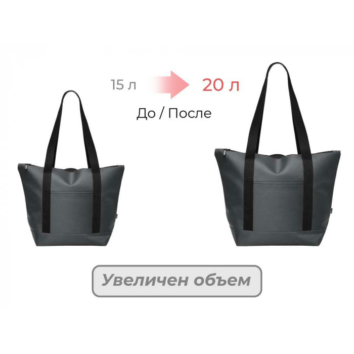 Сумка-холодильник Cool XL с двумя лямками на плечо, темно-серый