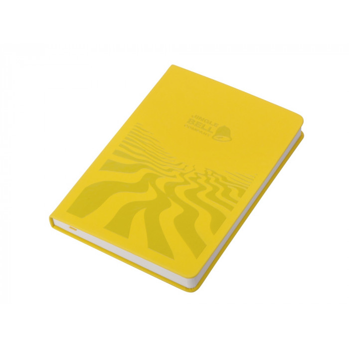 Бизнес-блокнот А5 C2 soft-touch, желтый, с УФ печатью