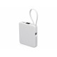 Внешний аккумулятор со встроенным кабелем USB-C Дэнси, 5000 мАч, белый