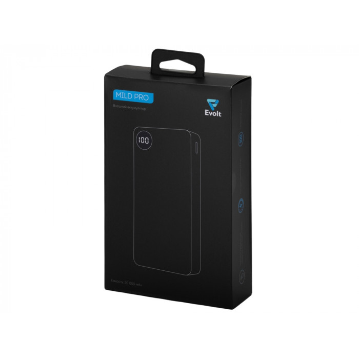 Внешний аккумулятор Mild Pro c быстрой зарядкой QC/PD, 20 000 mAh, серый (Р)