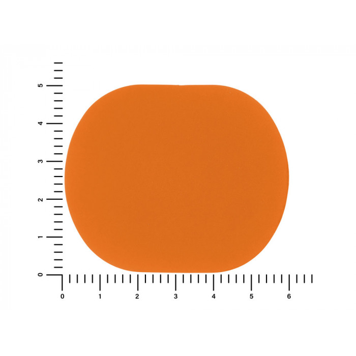 ПАТЧ ОВАЛ soft-touch (оранжевый ) 6,0 х 5,0 см
