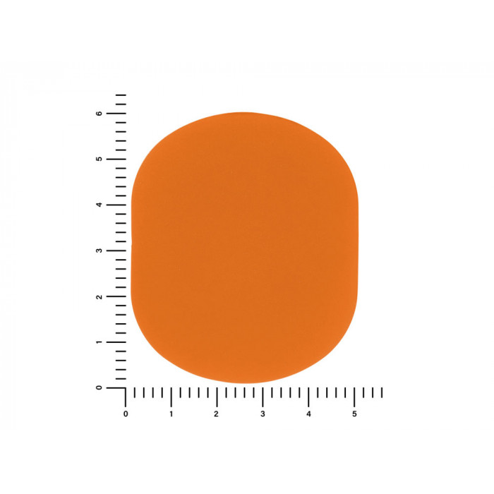 ПАТЧ ОВАЛ soft-touch (оранжевый ) 6,0 х 5,0 см