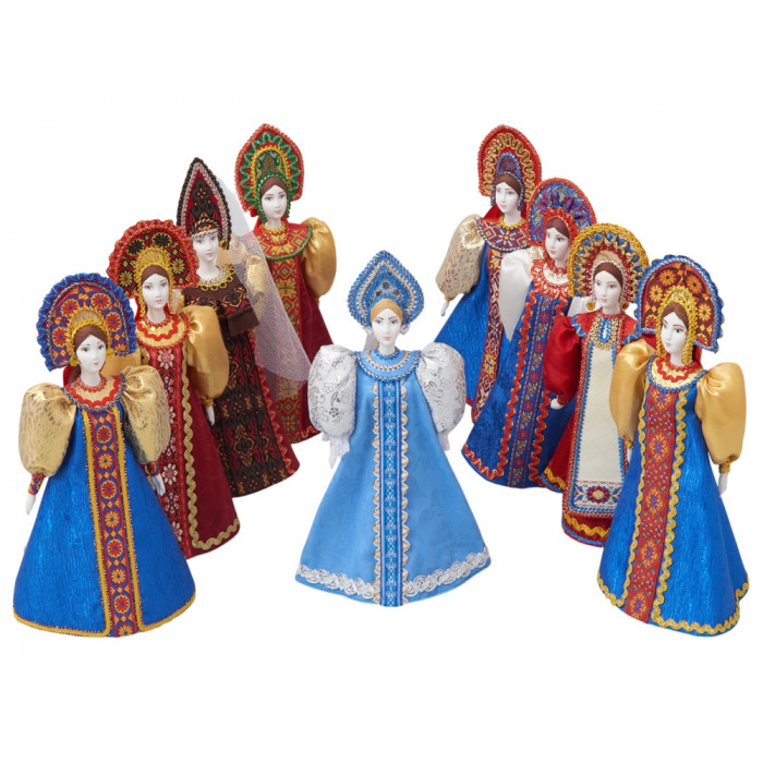 Подарочный набор: кукла фарфоровая, чай Малина с мятой, красный