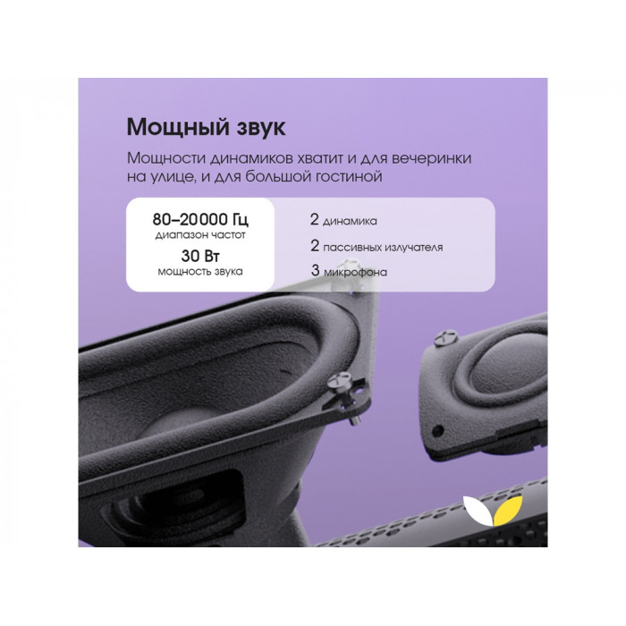 Умная портативная колонка Яндекс Станция Стрит с Алисой, черный (YNDX-00030BLK)