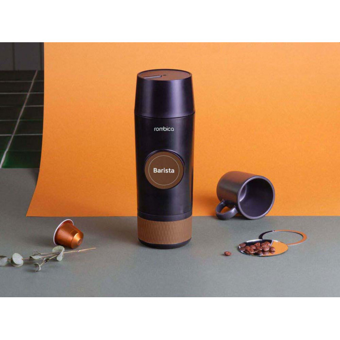 Портативная кофемашина Rombica Barista CTG-1 с логотипом Rombica (Р)