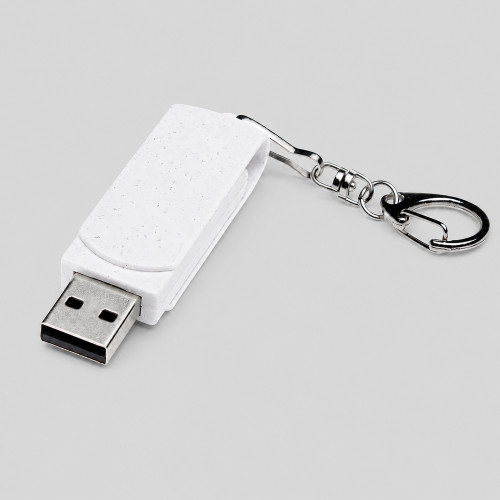 Флешка USB 2.0 Варуна на 512 Мбайт, крапчатый белый Флешка USB 2.0 Варуна на 512 Мбайт, крапчатый белый