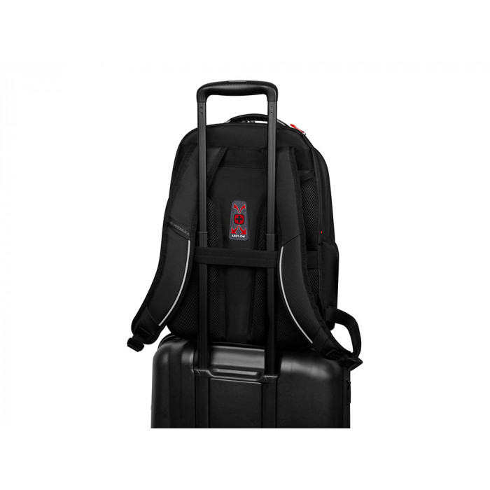 Рюкзак WENGER ALTAIR 15.6, черный, переработанный ПЭТ/Полиэстер, 32х21х44 см, 22 л.