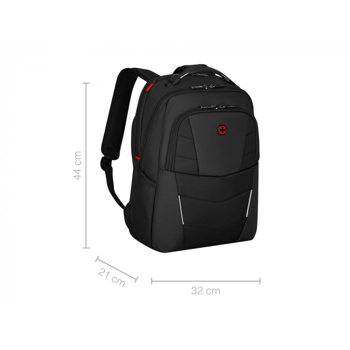 Рюкзак WENGER ALTAIR 15.6, черный, переработанный ПЭТ/Полиэстер, 32х21х44 см, 22 л.