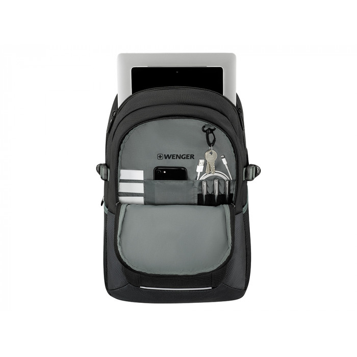Рюкзак WENGER Ryde 16, черный, полиэстер, 32 x 21 x 47 см, 26 л