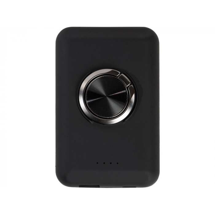 Магнитный беспроводной внешний аккумулятор MagnetIQ, 5000 mah, 10 W, черный (Р)