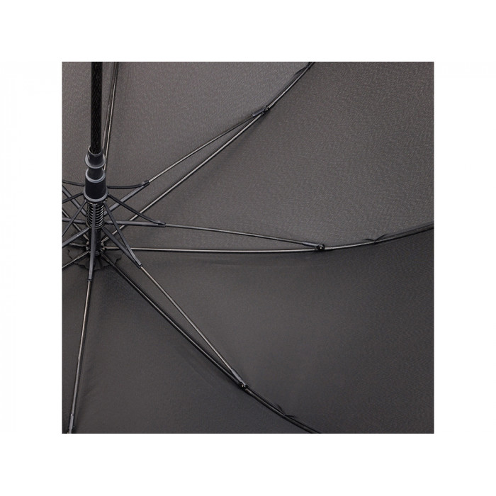Зонт трость мужской TORBER, полуавтомат, черный, каркас файбергласс, эпонж, пластиковая ручка, диаметр 120 см