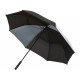 Джефф 30-дюймовый ветрозащитный зонт-трость, серый/черный