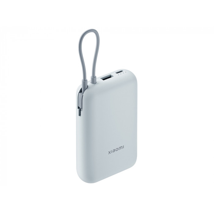 Внешний аккумулятор со встроенным кабелем Mi Power Bank 10000mAh (Integrated Cable) Ice Blue GL