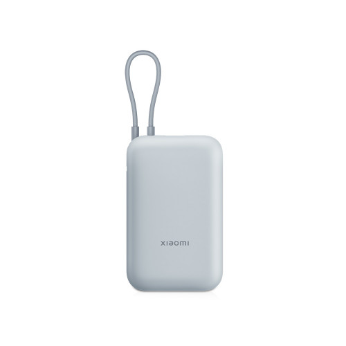 Внешний аккумулятор со встроенным кабелем Mi Power Bank 10000mAh (Integrated Cable) Ice Blue GL Внешний аккумулятор со встроенным кабелем Mi Power Bank 10000mAh (Integrated Cable) Ice Blue GL