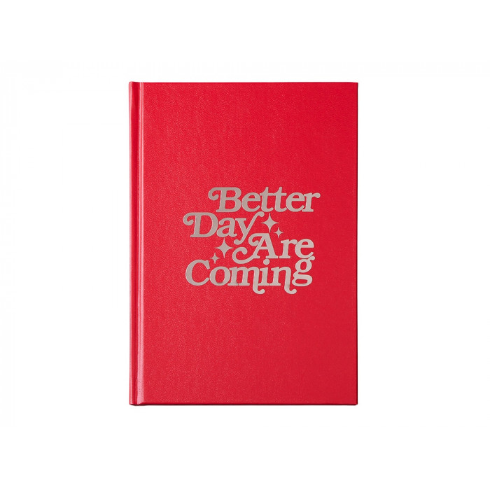 Ежедневник недатированный А5 Ideal New, красный, металлостикер
