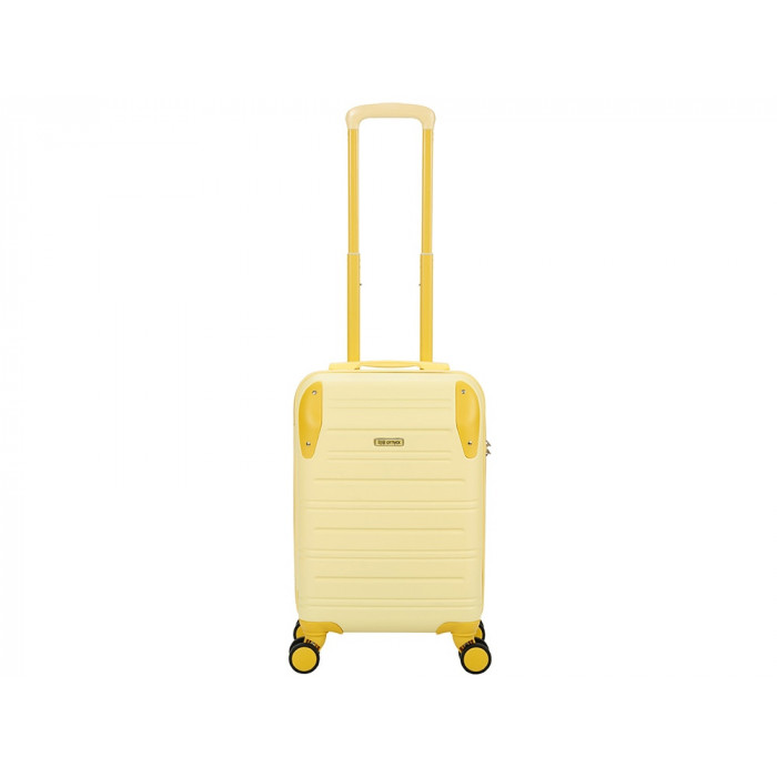 Чемодан TORBER В Отпуск, желтый, ABS-пластик, 36 х 22 х 55 см, 31 л, 2,4 кг