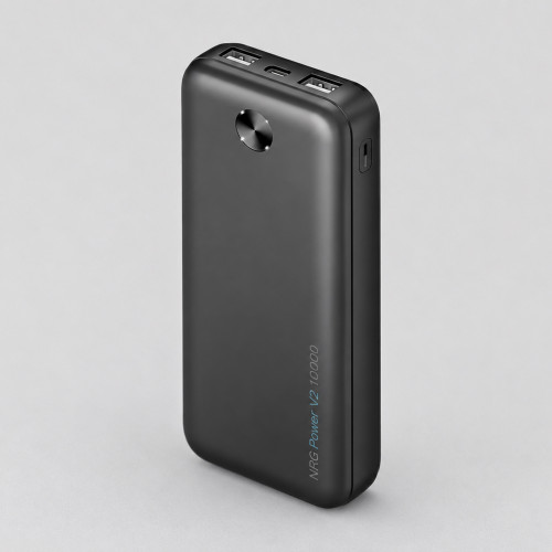 Внешний АКБ NRG Power V2 10000 мА-ч, 2A, 2xUSB, черный, Deppa