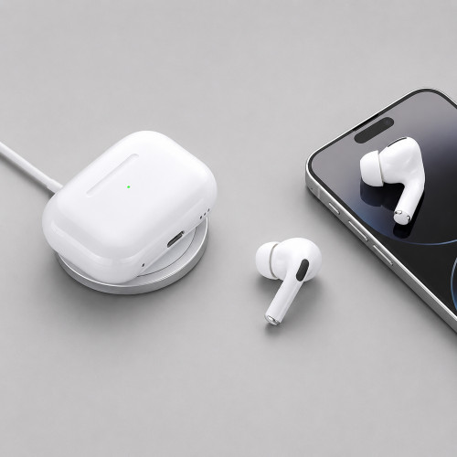 Беспроводные наушники с микрофоном Air Pro 2, TWS, BT 5.3, 300 мАч, QI, белый, Deppa Беспроводные наушники с микрофоном Air Pro 2, TWS, BT 5.3, 300 мАч, QI, белый, Deppa