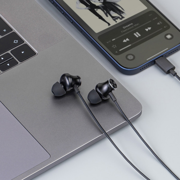 Стереогарнитура Stereo Aura ANC, USB-C, черный, Deppa