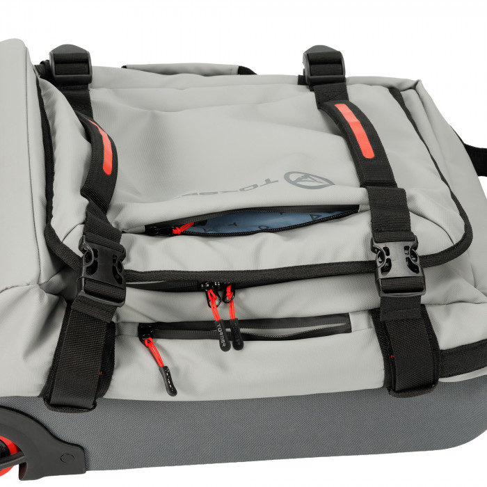 Сумка на колесах TORBER РИТМ, серый, полиэстер 900D с PU покрытием, 49 x 35,5 x 26 см, 35 л