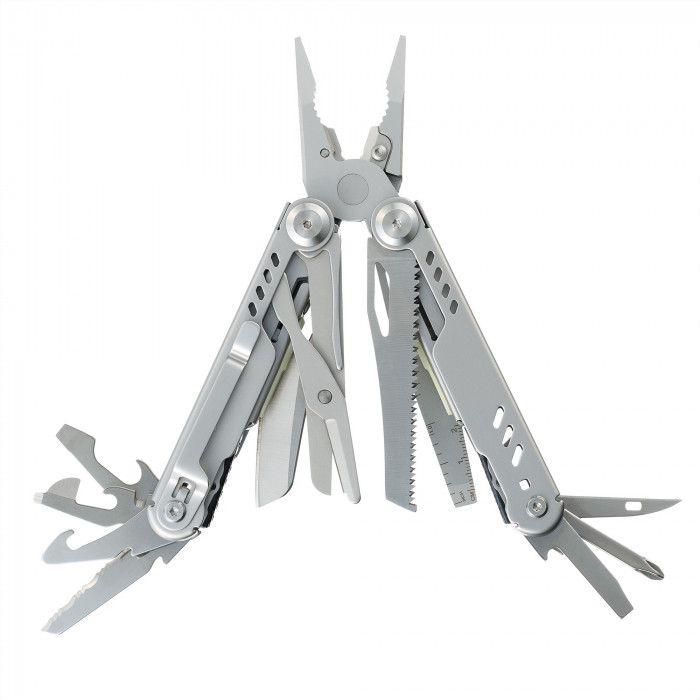 Мультитул Stinger, 110 х 27 мм, 21 функция, сталь, серебристый, в картонной коробке, в комплекте нейлоновый чехол