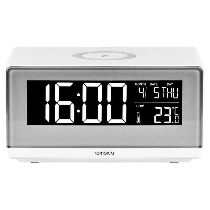 Часы с беспроводным зарядным устройством Rombica Timebox 2, белый (Р)