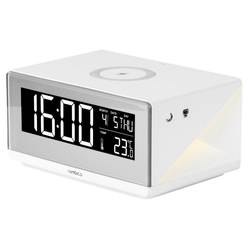 Часы с беспроводным зарядным устройством Rombica Timebox 2, белый (Р) Часы с беспроводным зарядным устройством Rombica Timebox 2, белый (Р)