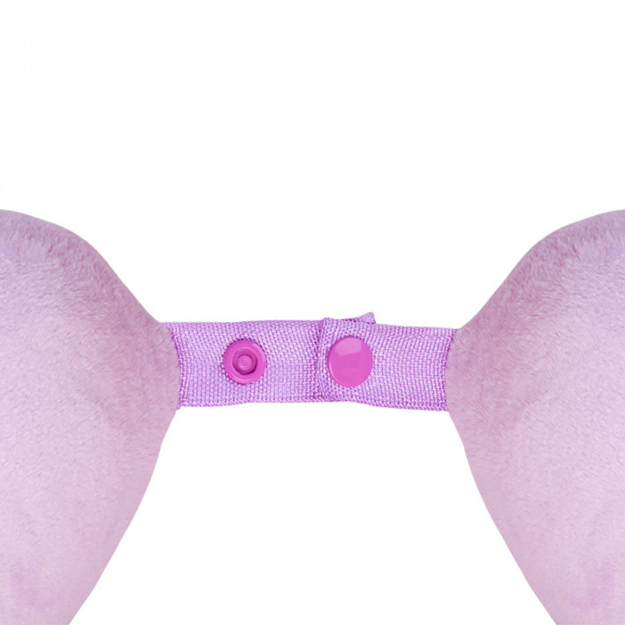 Подушка Basic из микрофибры с эффектом памяти U-shape, розовый